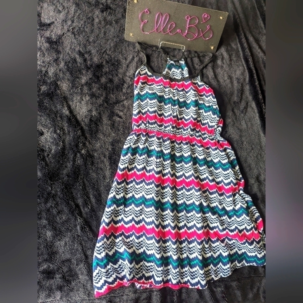 EUC Rue21 Pink White Patten Dress M